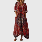 Robe Maxi Souple à Imprimé Coloré