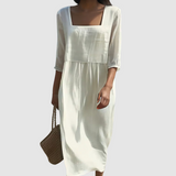 Nadine - Robe Décontractée en Lin