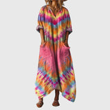 Robe Maxi Souple à Imprimé Coloré