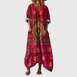 Robe Maxi Souple à Imprimé Coloré