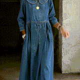 Océane - Robe en Denim avec Col Peter Pan