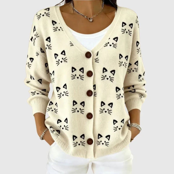Laurence - Cardigan Confort à Capuche en Maille