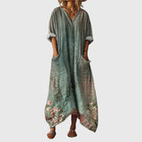 Robe Maxi Souple à Imprimé Coloré
