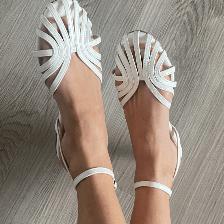 Victoire - Sandales dorées bijou