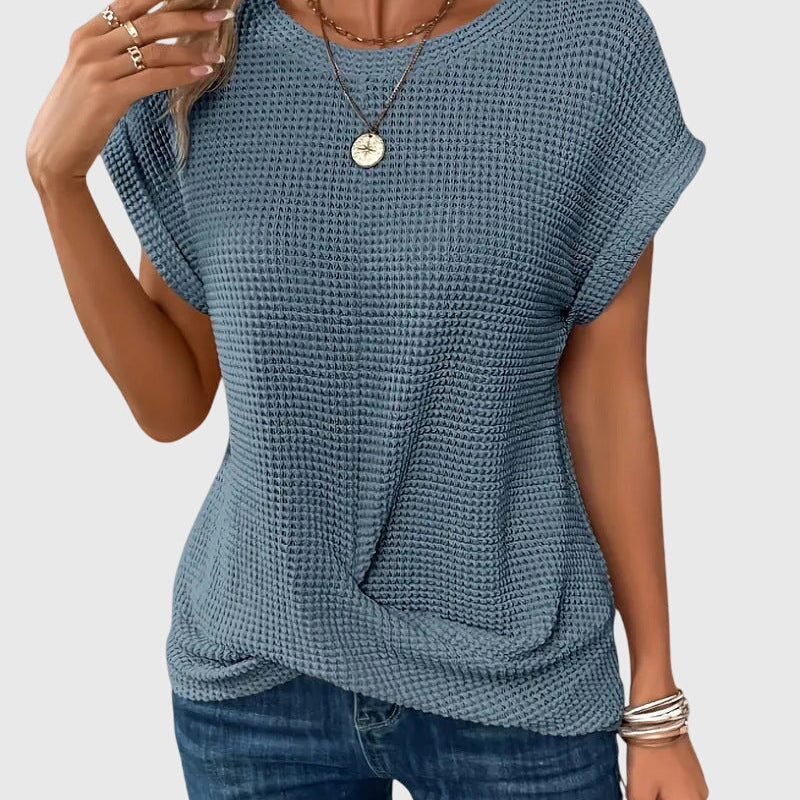 Isa - Blouse Élégante avec Col Rond