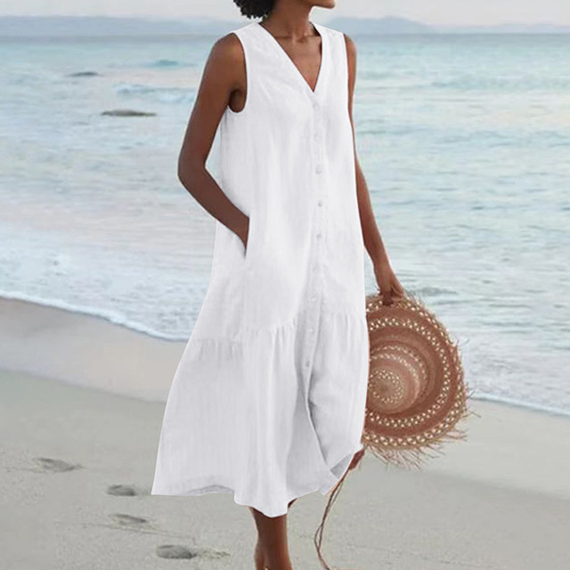 Celeste - Sukienka z Dekoltem w Szpic