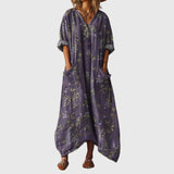 Robe Maxi Souple à Imprimé Coloré