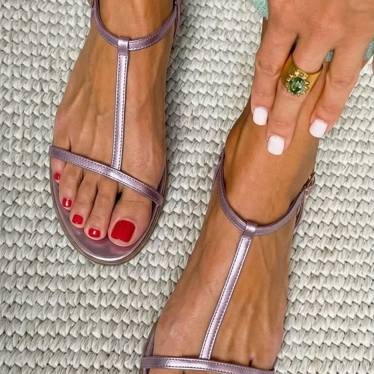 Roxane - Sandales dorées Printemps
