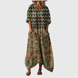 Robe Maxi Souple à Imprimé Coloré