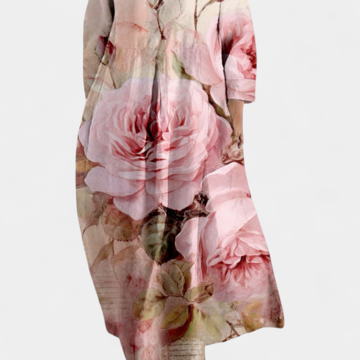 Ana - Sukienka Włóczkowa z Wzorem