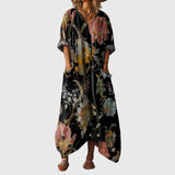Robe Maxi Souple à Imprimé Coloré