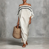 Apolline - Robe Maxi en Lin Minimaliste