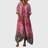 Robe Maxi Souple à Imprimé Coloré