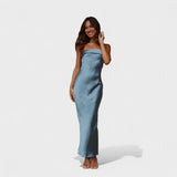 Carmelle - Robe en satin sans manches