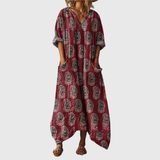 Robe Maxi Souple à Imprimé Coloré