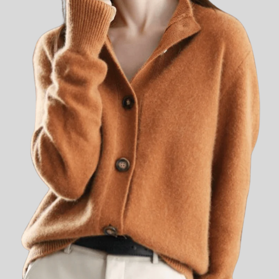 Claire - Cardigan en Cachemire Style Rétro