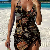 Fiesta – Tankini graphique fleuri avec short, effet ventre plat