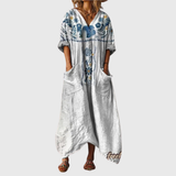 Robe Maxi Souple à Imprimé Coloré