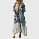 Robe Maxi Souple à Imprimé Coloré