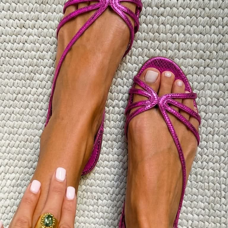 Geneviève - Sandales dorées Élégance estivale