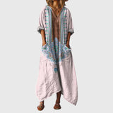 Robe Maxi Souple à Imprimé Coloré