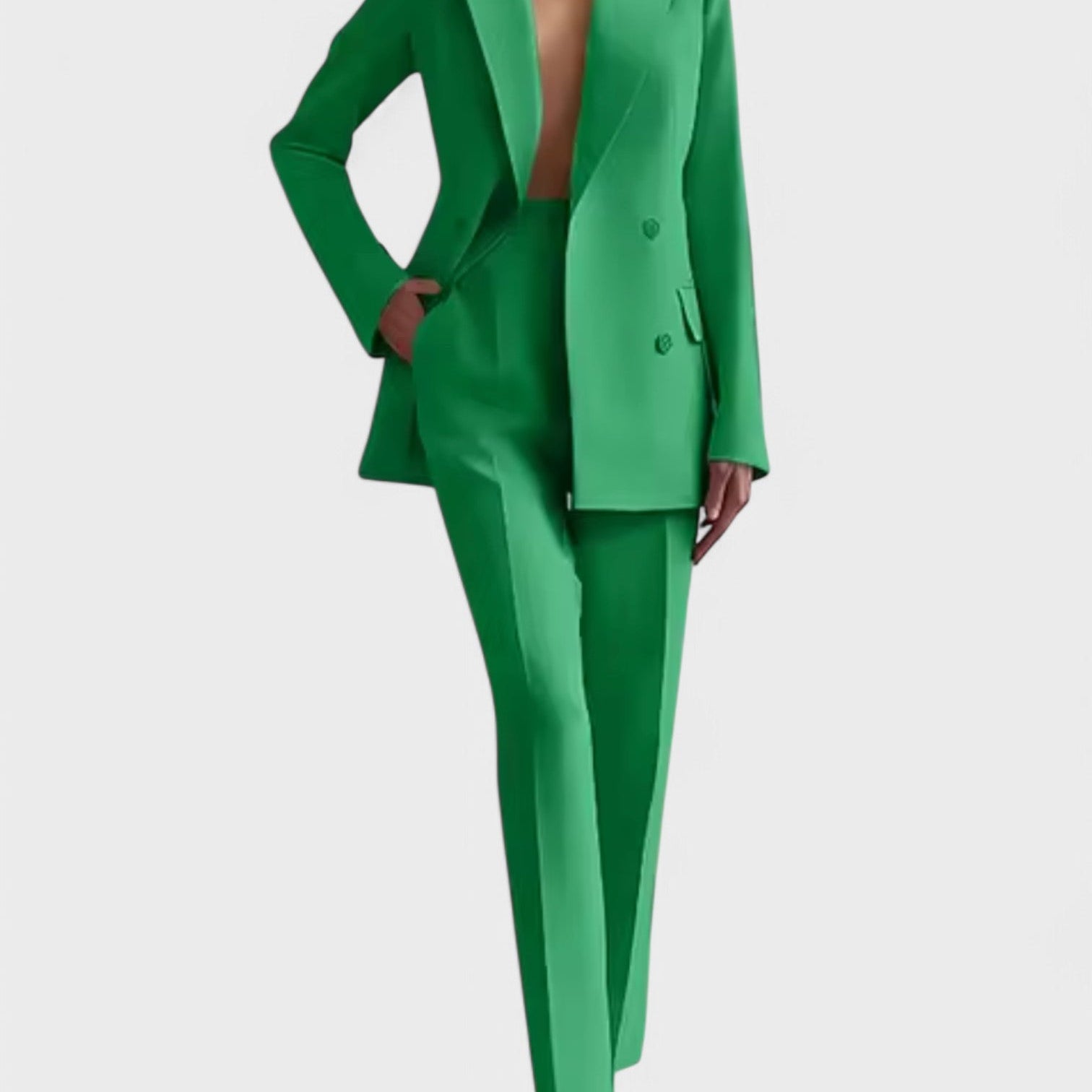 Olive - Ensemble Blazer et Pantalon