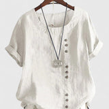 Elisavie - Blouse Confortable à Manches Courtes