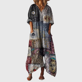 Robe Maxi Souple à Imprimé Coloré