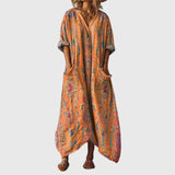 Robe Maxi Souple à Imprimé Coloré