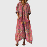 Robe Maxi Souple à Imprimé Coloré