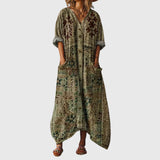 Robe Maxi Souple à Imprimé Coloré