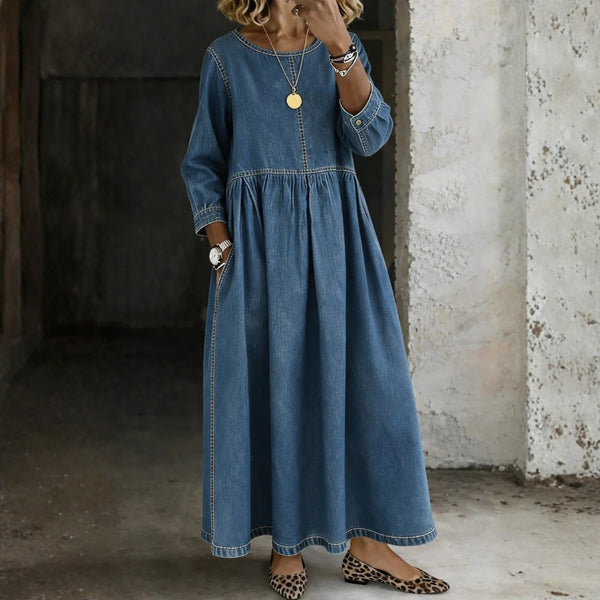 Leonor - Robe en Denim avec Col Peter Pan 2