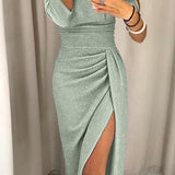 Natália - Elegancka sukienka z odkrytymi ramionami