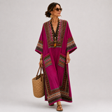 Hélène - Kaftan Violet Ethnique