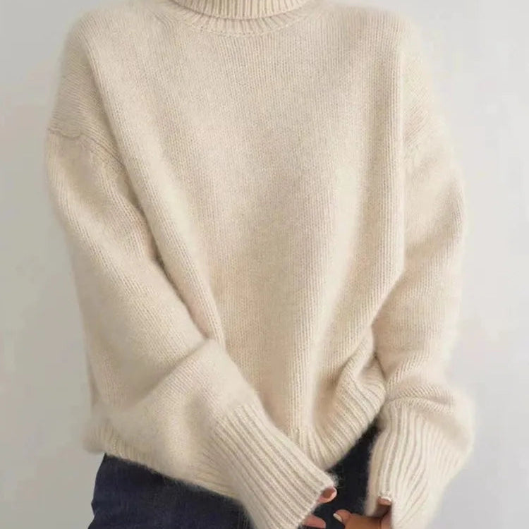 Amaya - Pull Col Roulé en Cachemire Luxueux