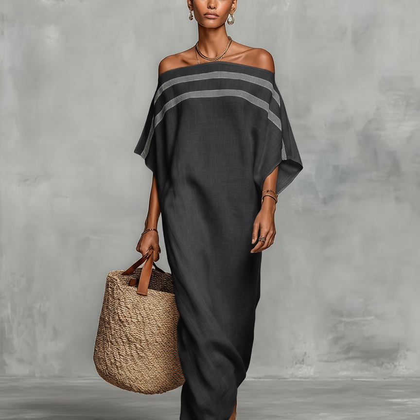 Apolline - Robe Maxi en Lin Minimaliste