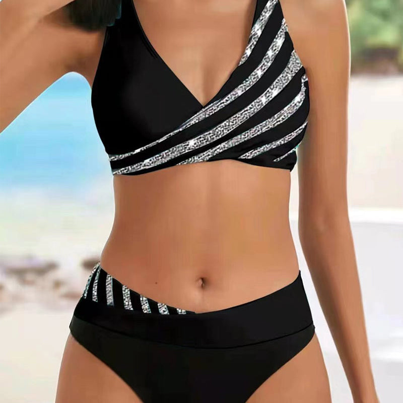 Manon - Bikini Imprimé en Teintes Chaudes