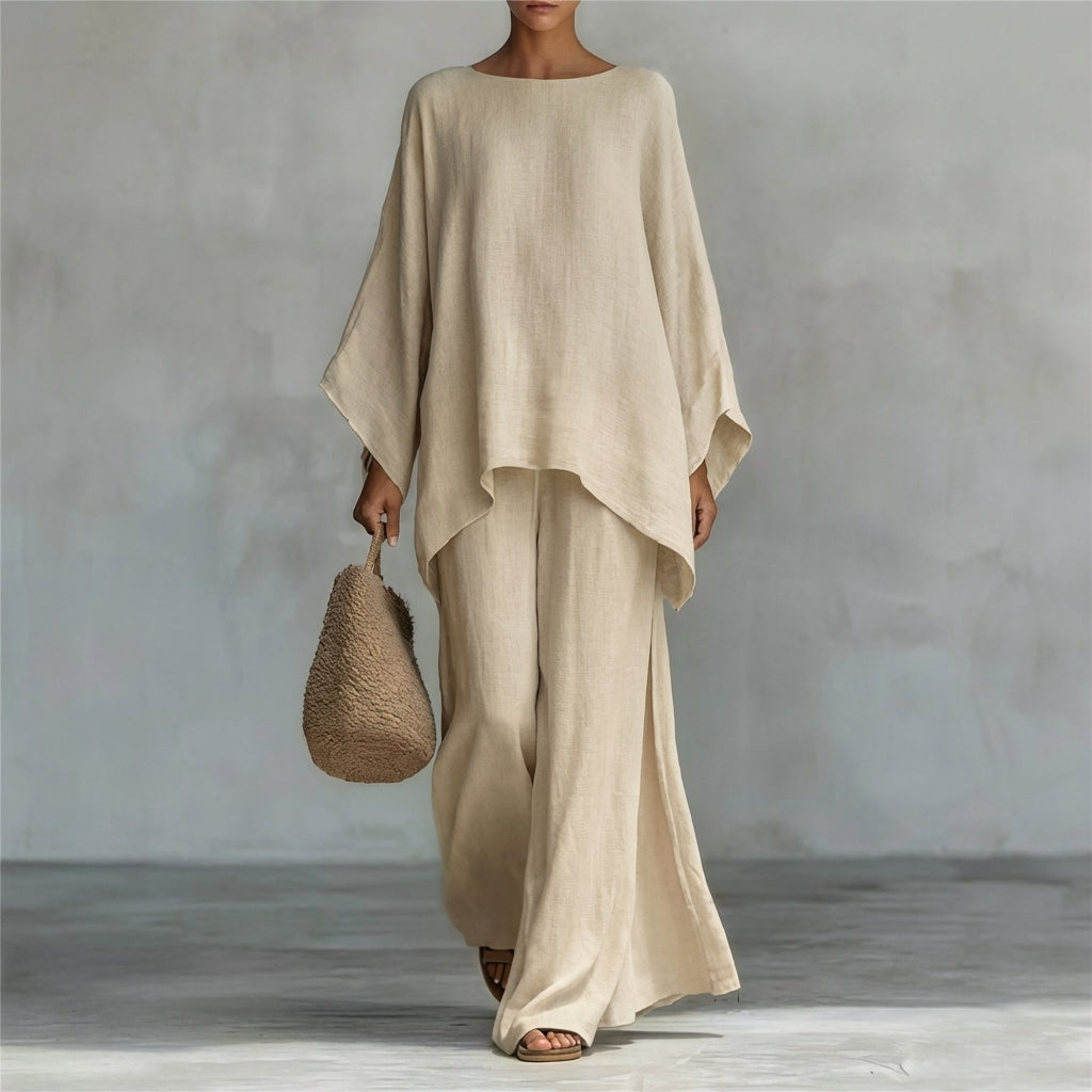 Christine - Ensemble de Deux Pièces avec manches longues et pantalon large