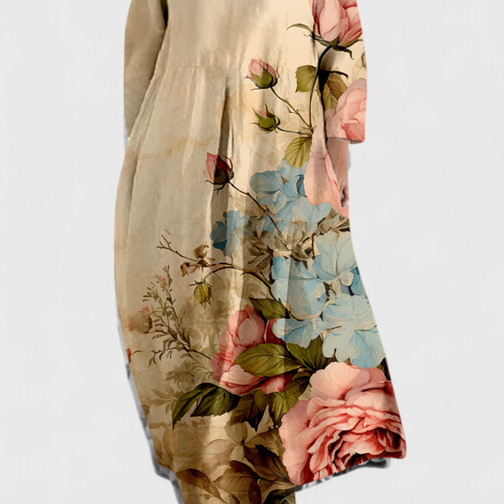 Ana - Sukienka Włóczkowa z Wzorem