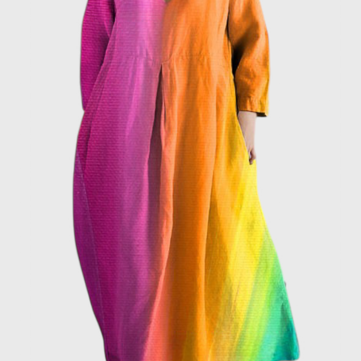 Ana - Sukienka Włóczkowa z Wzorem