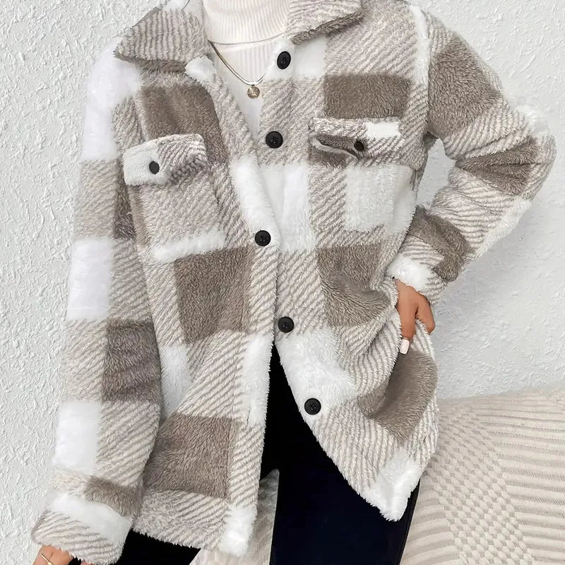 Martin - Veste en Polaire à Carreaux Élégante