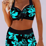 Sidonie - Maillot de Bain Taille Haute avec Imprimé Floral