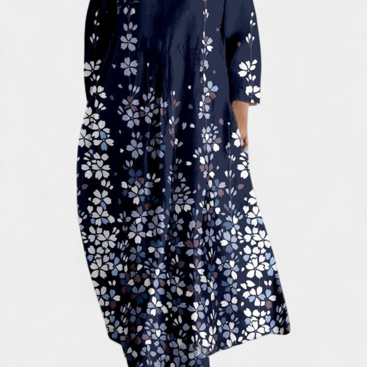 Ana - Sukienka Włóczkowa z Wzorem