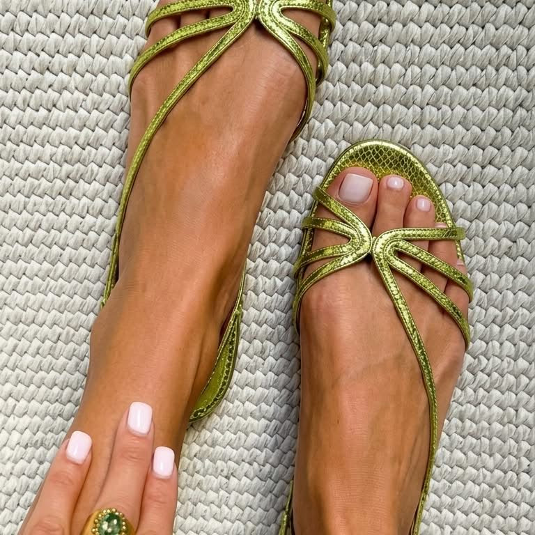Geneviève - Sandales dorées Élégance estivale
