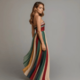 Charlotte - Robe longue colorée sans manches