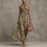 Anne - Robe maxi plissée
