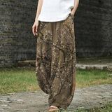 Océane – Pantalon large à motif de forêt brune