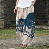 Amandine – Pantalon large à motif marin