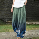 Apolline – Pantalon large vert