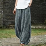 Brigitte – Pantalon large vert à motif de vagues
